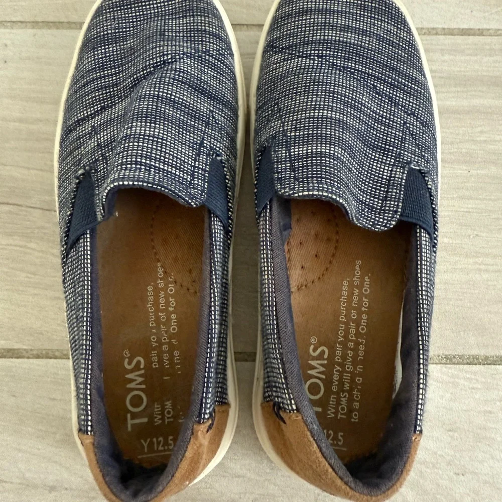 Toms Denim shoes, kids size 12.5